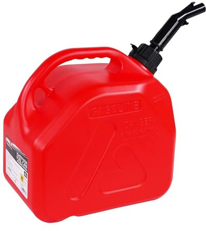 Bike It Flow Control Fuel Can Petrol Jerry Can 10L Easy Pouring With Push Pour Auto Shut Off Leak Proof System