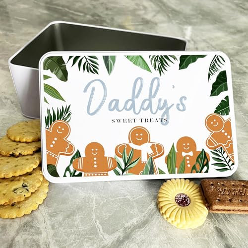 Gingerbread Daddy's Sweet Treats Personalised Gift Cookies Treats Biscuit Tin Personalised Gift | Custom Gift | Personalized Tin | Cake, Biscuit & Treat Tins | Gift For Her | Gift For Him