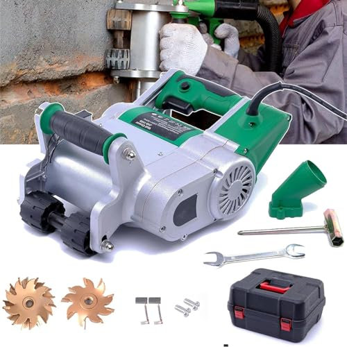 URJWAN Wall Chaser Blades Dust-Free Wall Grooving Machine, Wall Grooving Machines, 1100w High Power Wall Chasing Tool for Brick, Ground and Rebar,25mm/35mm