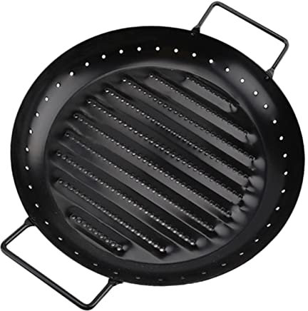BESPORTBLE 1pièce Poêle à Ronde Antiadhésive Au pour Barbecue Plein Air Ustensile De Cuisine pour Et Légumes