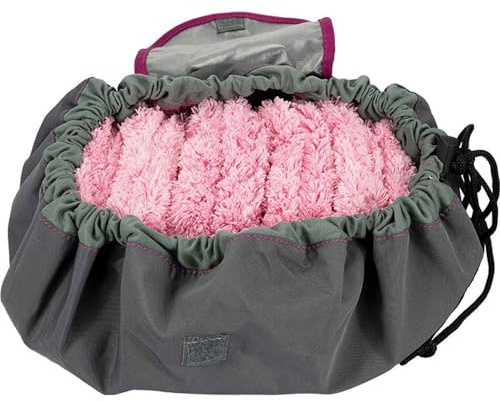 Abschmink-Wölkchen® Abschmink- & Reinigungspads wiederverwendbar | Porentiefe Reinigung nur mit Wasser | 7 Stück Abschminkpads (Pink) + Kosmetiktasche