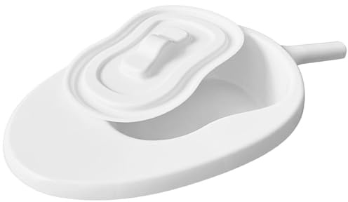 Padelle WC, Padella da letto con coperchio Comoda da usare per uomini e donne per anziani costretti a letto(Color:D)