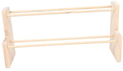 GLSTOY Bandspulenhalter Organizer Aus Holz Für Bastelbänder Bandhalter-ständer Zur Aufbewahrung Kompakt Und Langlebig
