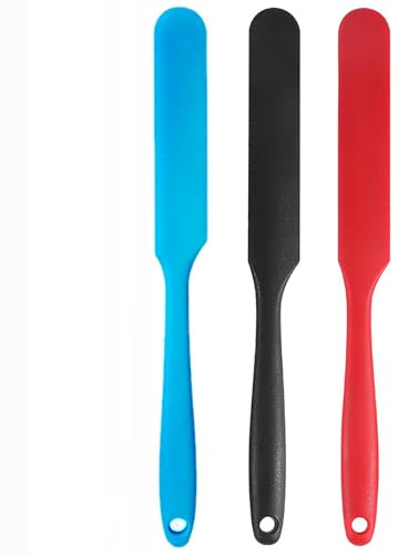 3 Pcs Jar Spatula,Sourdough Spatula with Long Handle,Silicone Skinny Spatulas Scraper for Jars
