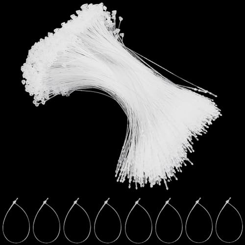 CABODYALS 2000 pz 180mm Perni di Bloccaggio A Scatto Etichette di Sicurezza Prezzo CHISusura Etichetta Appesa Plastica Trasparente Anello di Plastica Anelli Trasparenti Etichetta di Sicurezza Regolabi