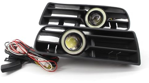 RAQXOLPB Zweifarbige Nebelscheinwer Kompatibel Mit VW Für Golf Für MK4 1998 1999 2000 2001 2002 2003 2004 1 Paar Auto-weißes Nebelscheinwerfer-Frontstoßstangen-Ersatzlampen-Lauf-Nebelscheinwerfer