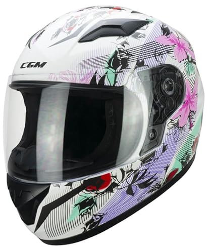 MC Casco Infantil Integral 265S LUKY Music Blanco Rosa 22.06 Talla Y-M