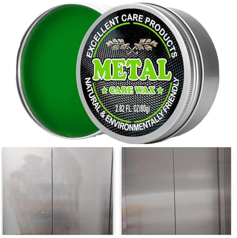 Abrillantador de acero inoxidable 80 G – Crema limpiadora de metal, eliminador de oxidación | Mejora el brillo, protege contra el deslustre, seguro para plata y aluminio, ideal para el hogar y el