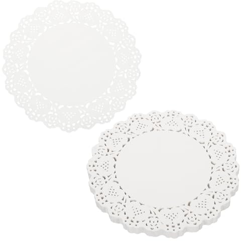 QUARKZMAN 100Stk. Tortenspitzen 19cm Rund Dekoratives Einweg-Tischset Weiß