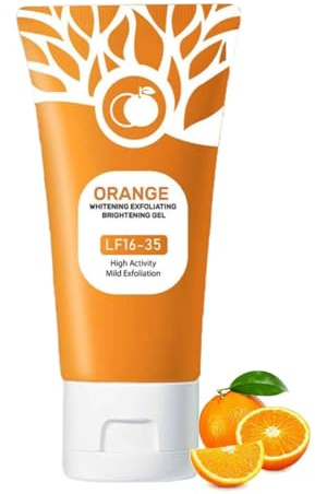 Orange Peeling Gel,100g Orange Purifying Exfoliating Gel,Organic Facial Scrub with Vitamin C & Oranges Extract,Deep Exfoliating Face Wash for Face and Body,Moisturizing,Sooth Purify Facial Skin Care