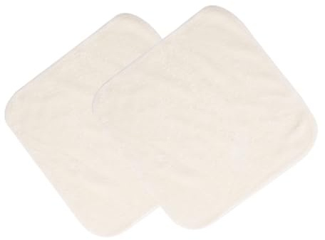 HONITANO 2pcs Reusable Bamboo Fiber Face Washcloths Soft Edged Gentle on Skin Machine Washable Face Cleansing Cloths for Daily Skincare Routine