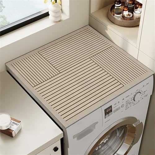 Highdi Style Nordique Housse de Protection pour Machine à Laver Top,Coussin de Machine à Laver Antidérapant Housse de Machine à Laver pour Machine à Laver Ou Sèche-Linge (Rayures,30x40cm)