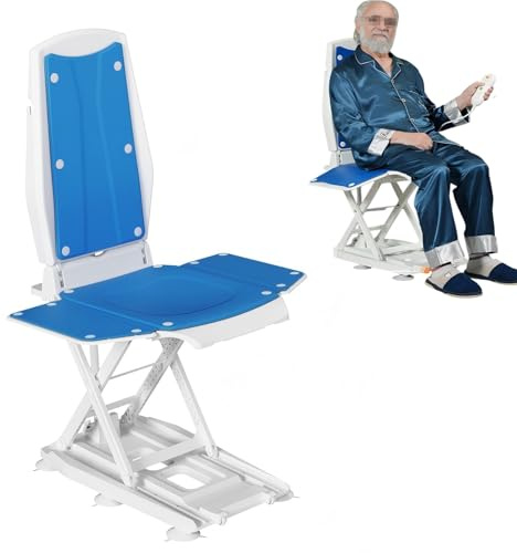 HZWJD Elevadores para Bañera,Asientos De Elevación Eléctricos,Ayudas para Personas con Discapacidad,Silla De Baño para Facilitar El Baño,con Paneles Extraíbles,Capacidad De 140 Kg 63.5 * 40.6 * 50CM