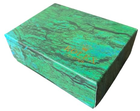 ROUHO Contenitore Porta Orologio Verde Similpelle Interno Spugna Valigetta per Rolex Cosmograph Daytona