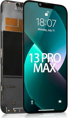 ETech61 iPhone 13 Pro Max LCD Screen Replacement In-Cell Display with Touch Digitizer Assembly – Compatible with A2484 A2641 A2644 A2645 – Front Repair Screen – Screen Only