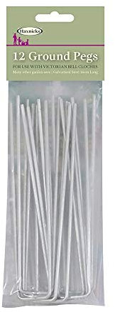 Haxnicks 12 x Garden Ground Pegs | Secure Garden Cloches | Pin Plant Protection Fabrics Weed Membranes | Pack Of 12 | 16 cm x 8 cm x 0.10 cm | Peg010101