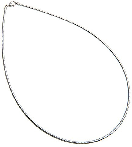 Omega Halsreifen 1,8mm Durchmesser - 925 Sterling Silber, Länge frei wählbar 38-55cm …