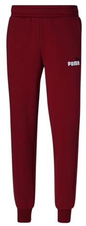 Puma Herren Essentials+ Logo Fleece Sweatpants, Intense Rouge, XXL