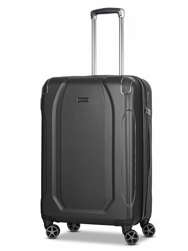 BUGATTI Check-in Koffer für Damen und Herren | mittelgroßer Trolley 45 x 27 x 68 cm aus hochwertigem, stoßfestem ABS Material | Teleskopgriff & TSA-Schloss| Valencia Serie