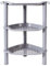 Mensola angolare per doccia a 3 livelli, organizer in plastica per bagno, vasca da bagno, doccia, 34 x 25 x 66 cm, grigio (slot rotondo grigio a 3 livelli)