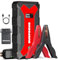 Jump Starter Power Pack, 2500A Car Battery Booster Jump Starter (for 8.0L Gas or 6.5L Diesel Engine), Car Jumper Starter Power Bank with Jump Leads, LED Light/USB QC3.0 (Red)
