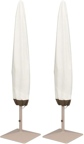 Amazon Basics Funda para sombrilla, Beige/Marrón Claro, 17.8 x 58.4 x 193 cm (Paquete de 2)