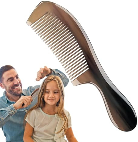 Peine Buey Box – Soporte de dientes anchos, cepillo natural, kit de hueso artesanal | Diseño tradicional único, cuidado de la barba uso, estructura duradera de material de queratina resistente