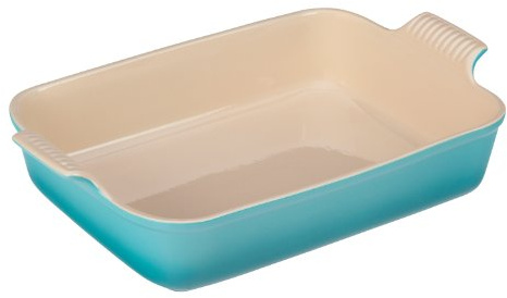 Le Creuset Heritage Caraïbes Plat Rectangulaire en Grès, 4 quart