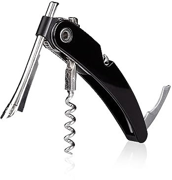 Vacu Vin Single Pull Sacacorchos, Acero Inoxidable, Negro, 13x2x3.5 cm