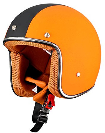 BHR Demi-Jet Modell 711 Helm 59/60 Orange/Schwarz