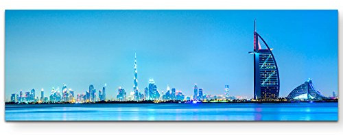 Paul Sinus Art Leinwandbilder | Bilder Leinwand 120x40cm Skyline Dubai