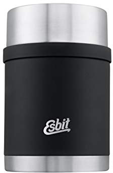 Esbit Thermobehälter Sculptor für Essen - Warmhaltebehälter 750 ml in Schwarz - aus Edelstahl für warme und kalte Speisen