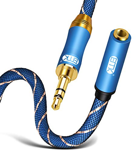 Vention - Cavo di prolunga per cuffie, cavo AUX stereo da 3,5 mm maschio a femmina, placcato oro 24K, per smartphone, tablet, lettore MP3, cuffie, da 1 m.