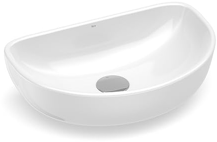 Roca A327C10000 Lavabo Porcelana Sobre Encimera, Optica 450x300x130, Color Blanco