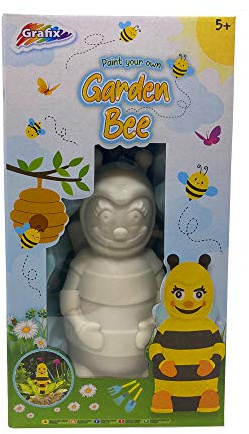 OnlineStreet Garden-Themed Paint Sets for Kids | Creative Arts and Crafts Activity Kits Enclosing Multi-Colored Pigments, and Brushes (Paint Your own Garden Bee)