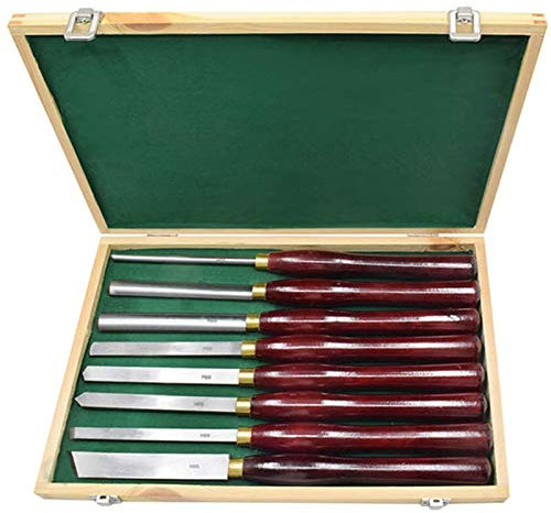 8 Stück Holz Drechselwerkzeug HSS-Qualitätsstahl Drechseleisen Set Stechbeitel Drechselmesser Für Anfänger Und Hobby-Drechsler