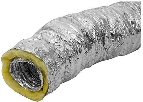 Aluminium isolierter akustischer flexibler Schlauch Luftkanal Lüftungsschlauch 100mm / 10m