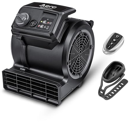 Vacmaster AM201R 3 Speed Floor Fan, 156W 550 CFM Air Mover, Utility Blower Fan, Carpet Dryer for Drying, Cooling & Circulation