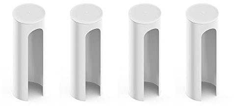 Vershy White Plastic Hinge Covers, Classic Style, Diameter 20mm, Pack of 4