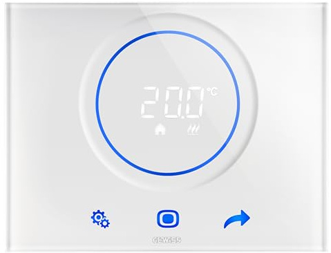 GEWISS - GW16970CB Termostato Thermo Ice Wi-Fi da Parete, Bianco, Chorus, GW16970CB
