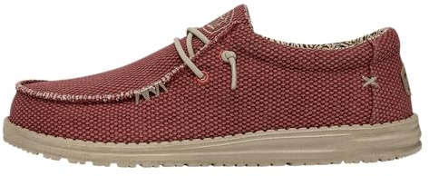 Hey Dude 40003-2bs Wally Braided fossil, unisex-vuxen sneakers, Pompeji röd, 48 EU