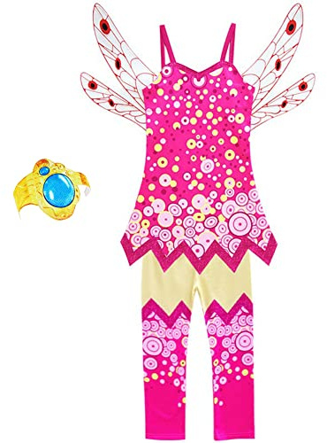 Amycute Faschingskostüme Party Kostüm mit Flügel und Hose für Mädchen, Karneval Party Outfits Cosplay für Mädchen, Verkleidung Costume mit Flügel