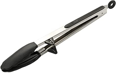 Pince de cuisine en silicone en acier inoxydable, pince à nourriture for barbecue for usage multiple, pince à barbecue 9/12 pouces en acier inoxydable, pince à barbecue en silicone, outil de cuisine (