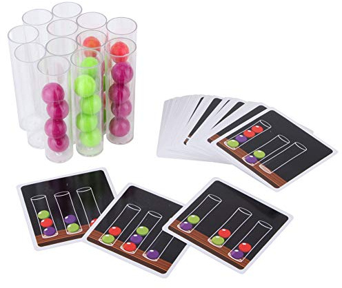 VGEBY Juguete de Juego Lógico, Bolas para Niños, Juego de Tubo de Ensayo de Pensamiento de Inferencia, Juguete Educativo Temprano para Resolver Problemas para Niños Mayores de 3 Años
