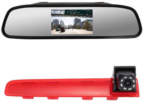 HD Auto Wohnwagen Transporter Rückfahrsystem Bremsleuchte Rückfahrkamera Van Dachkamera Einparkkamera Einparkhilfen Mit winkelverstellbar Nachtsicht Kompatibel mit V W T5 Multivan T6 Caravelle MPV SUV
