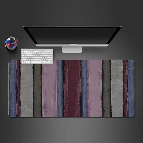 QiHon Gaming Mauspad XXL Lila Grau Großes Mauspad Schreibtischauflage mit Vernähte Kanten Einer speziellen Oberfläche verbessert Geschwindigkeit und Präzision 1000x500x2mm