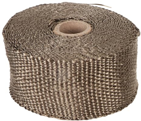 Walfront Heat Insulating Fireproof Tape Fireproof Pipe Wrap Anti Scalding Chimney Ribbon Stove Flue Protector Pipe Insulation Webbing with 2 Clamps, WALFRONTaqdm3tzey1