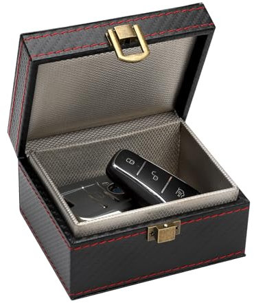 TNSLAND Scatola per chiavi auto Keyless Go, scatola di blocco del segnale di protezione antifurto, blocco rfid per chiavi auto, scatola di faraday per keyless