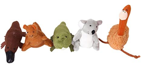 Qianly Fingerpuppen Set 24 Teile Hase Schildkröte Plüschspielzeug, Mehrfarbig1