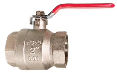 SURE TEC Kugelhahn aus Messing vernickelt doppelseitiges Innengewinde (3)